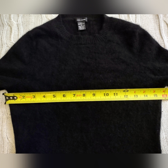 Only Mine 100% Cashmere Black Sweater Sz. S - Picture 2 of 4